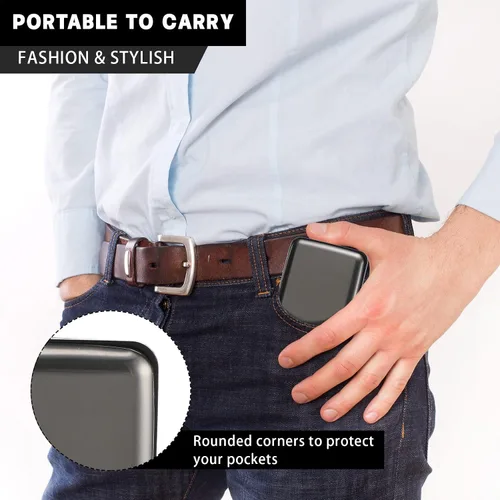 Miniatura 6 de 12 piezas de bloqueo RFID para tarjetas de crédito, mini cartera delgada de aluminio de metal, protector de tarjeta de crédito, funda rígida