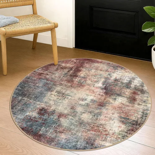 Miniatura 289 de IOHOUZE Alfombra pequeña abstracta de 2 x 3 pies, alfombra de entrada lavable para entrada interior, alfombras con respaldo de goma, alfombra gris
