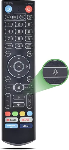 Control remoto de voz de repuesto para vSeeBox V3 Pro, control compatible con V5 Pro / V3 Plus/V3/V2 /V1 Max/Elite/Max