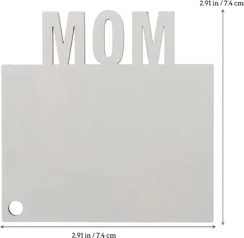 Miniatura 8 de 8 llaveros en blanco de sublimación de transferencia de calor, llavero impreso de doble cara MDF DIY llavero en blanco con llaveros para mamá papá