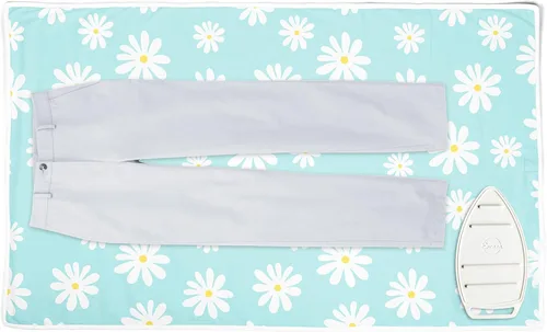 Miniatura 12 de Encasa XO - Almohadilla de planchado (grande 122 cm x 71 cm) con acolchado de 3 mm y soporte de plancha de silicona para prensado al vapor sobre