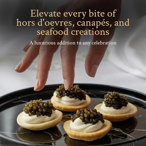Miniatura 4 de PETRUSCO River Beluga Hybrid - Caviar negro de alta calidad - Huevas de pescado de esturión gourmet frescas en una lata de metal sellada, 30 g