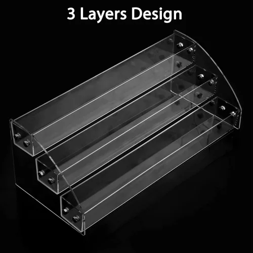 Miniatura 4 de Homakover Organizador de pintura acrílica de 3 capas, soporte de pintura perfecto para manualidades, almacenamiento de pinturas de pasatiempos