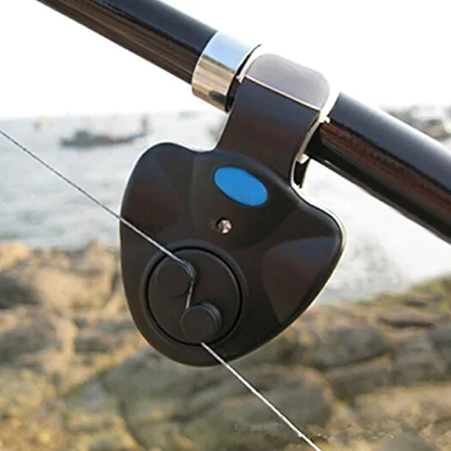 Miniatura 8 de 4 x Bombilla LED electrónica de pesca negra con alarma de sonido y alarma audible