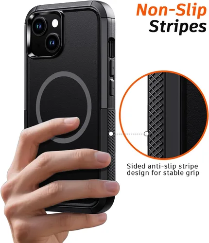 Miniatura 5 de Diverbox Funda para iPhone 13 [compatible con MagSafe] [con protector de pantalla] [a prueba de golpes] [a prueba de caídas] Funda de protección