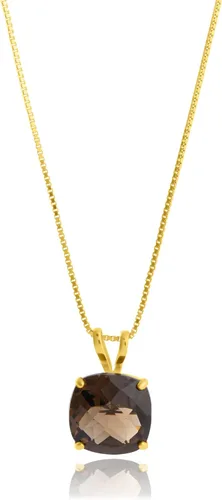 Miniatura 40 de MAX + STONE Cushion Cut Gemstone Necklace 8mm Solitaire Birthstone Necklace for Women Gemstone Pendant Necklaces with 18 inch Box Chain