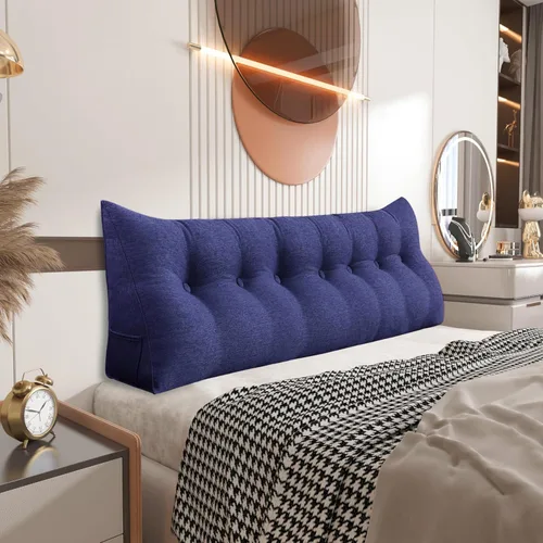 Miniatura 11 de Almohada de cuña pequeña para cabecero; almohada para leer, para sentarse en la cama, almohada triangular de respaldo para adultos, almohada