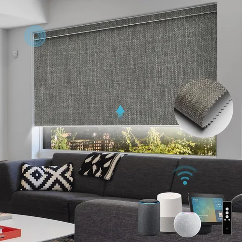 Miniatura 67 de SmartWings Persianas Motorizadas con Sombras para Ventana Control Remoto Funciona con Thread Apple Homekit Z-Wave Alexa 100% Blackout de Doble Cara
