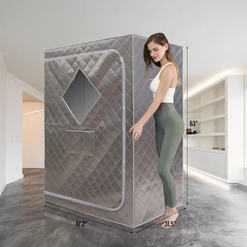 Miniatura 3 de ZONEMEL Tienda de campaña de sauna de tamaño completo, portátil para 1 o 2 personas, spa en casa de cuerpo completo para relajación