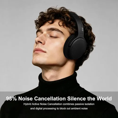 Miniatura 2 de Srhythm NiceComfort 35 (2.ª generación) Auriculares con cancelación de ruido 4 altavoces 40 kHz HD Sound,140 Hours' Ultra-long Playtime for