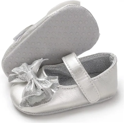 Timatego Zapatos planos Mary Jane para bebé, suela suave, antideslizantes, para bebés, primeros pasos, boda, vestido de princesa, zapatos de cuna