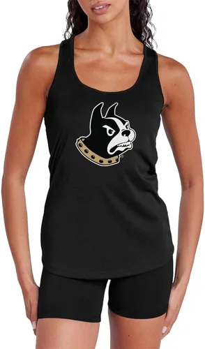 Miniatura 476 de Camiseta deportiva sin mangas oficial de NCAA Collegiate para mujer, con espalda cruzada, colección con logotipo primario
