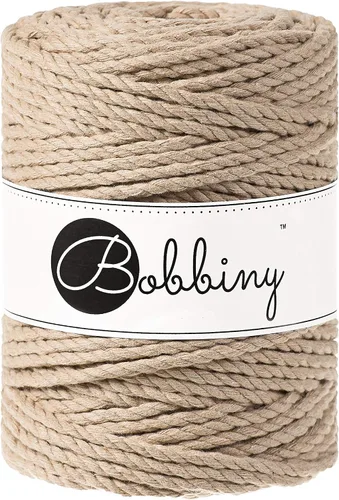 Miniatura 17 de Bobbiny Cordón de macramé XXL de 0.197 in y 3 capas (aguamarina), 108 yds/330 pies (100% algodón reciclado)