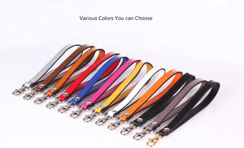 Miniatura 5 de Correa de muñeca de cuero para bolso, cartera, embrague, llavero, funda para teléfono celular