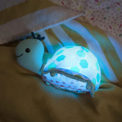 Miniatura 4 de B. toys - B. baby- Tortuga de felpa calmante brillante con luces y sonidos- Glow Zzzs Turtle Shellé0 meses +