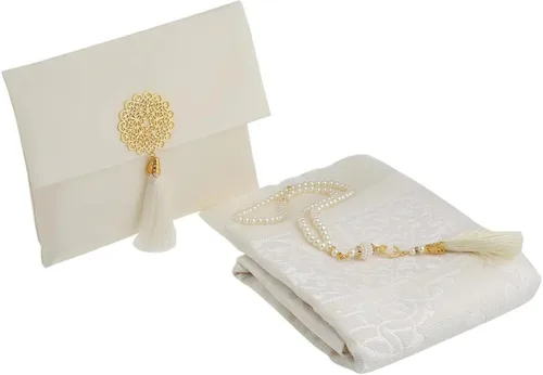 Miniatura 18 de Prien Alfombra de oración musulmana con Tasbih y bolsa portátil, regalo musulmán para mujeres y hombres, caja islámica Mubarak, juego de regalos