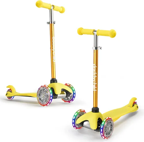 Miniatura 10 de 3-Wheel Kick Scooter for Kids Ages 3-8 Lean-to-Steer Toddler Scooter with Extra Wide Light Up Wheels, 4 Adjustable Heights, Foldable Scooters for