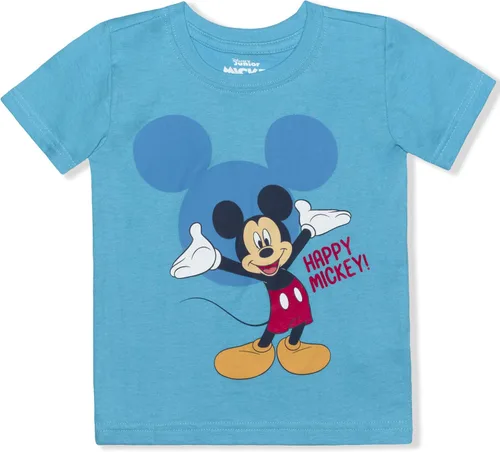 Miniatura 2 de Disney Mickey Mouse - Paquete de 2 camisetas para niños pequeños, color azulblancogris, Blanco