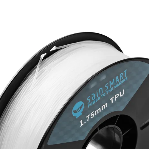 Miniatura 2 de SainSmart filamento de TPU 87A 1.75mm filamento flexible de TPU para impresora 3D, carrete de 1kg, natural