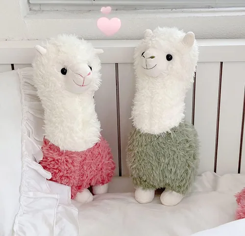 Miniatura 3 de YUKOUQIAN Animal de Peluche de Llama Lindo Juguete de Alpaca de Felpa de 9.8 Pulgadas para Niñas y Niños 2 Piezas (Alpaca)
