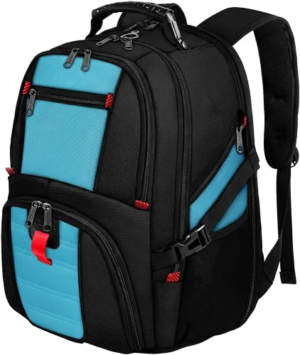 Miniatura 10 de YOREPEK - Mochila de viaje extra grande de 13.2 galones para laptop, resistente al agua, aprobada por aerolíneas, puerto de carga USB, para laptops