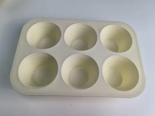 Miniatura 8 de Juego de moldes de silicona para muffins, 2 piezas de 2.8 pulgadas, 12 tazas, molde para mordedura de huevo, antiadherente, fácil liberación