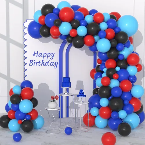 Miniatura 8 de Black and Silver Balloons Garland Arch Kit, 142PCS Black and Metallic Silver Confetti Balloons for Baby Shower Wedding Men Women Birthday