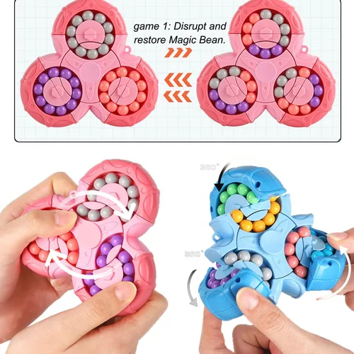Miniatura 3 de Magic Bean - Juguete giratorio para el cerebro y el dedo, juguete giratorio de mano para aliviar el estrés y la ansiedad, juguete sensorial, regalo