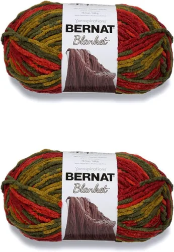 Miniatura 47 de Bernat - Estambre para mantas súper esponjoso acrílico, 2 paquetes de 300g/10.5 onzas, #6, chenilla gruesa de peso pesado para tejer y crochet