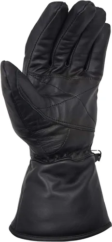 Miniatura 8 de Guantes de motocicleta para hombre para clima frío guantes de equitación de motocicleta de cuero auténtico color negro Negro