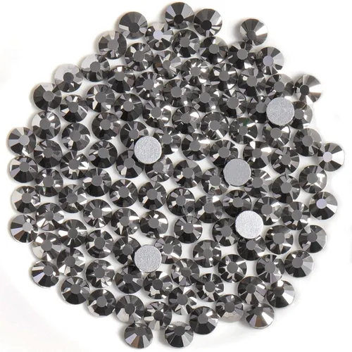 Miniatura 71 de Beadsland 1440 diamantes de imitación de cristal con parte trasera plana, gemas redondas, ámbar, SS3, 0.047-0.055 in