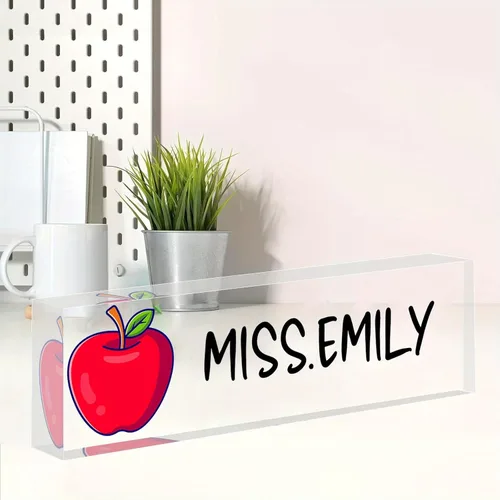 Miniatura 16 de Placa de nombre personalizada, placa de nombre personalizada para oficina, accesorio de escritorio de acrílico, regalos para compañeros de trabajo