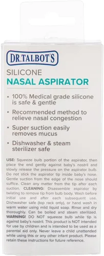 Miniatura 9 de Dr. Talbot's Aspirador nasal para bebés - Silicona - Incluye estuche de almacenamiento - Transparente