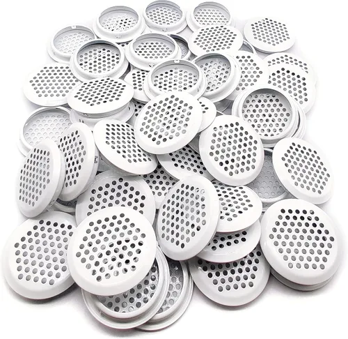50 rejillas de ventilación circulares de 2.087 in de acero inoxidable de ventilación redonda de malla de ventilación para cocina, baño, armario