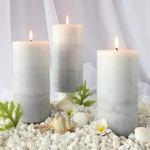 Miniatura 8 de CRYSTAL CLUB Velas perfumadas de pilar, velas aromáticas de coco cremoso de aromaterapia, velas aromáticas hereditarias de combustión limpia y sin