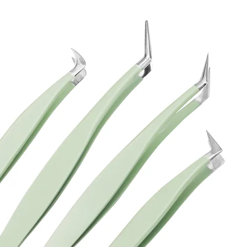 Miniatura 2 de Bodermincer 4 piezas Pinzas de Clúster de Pestañas para Injerto de Extensiones de Pestañas Postizas (4 piezas de Pinzas)