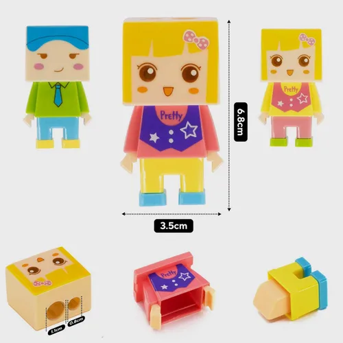 Miniatura 4 de Lápices cortos jumbo para niños, preescolares, jardín de infantes, niños pequeños y principiantes, 12 lápices de grasa #2 con agarre triangular, 1
