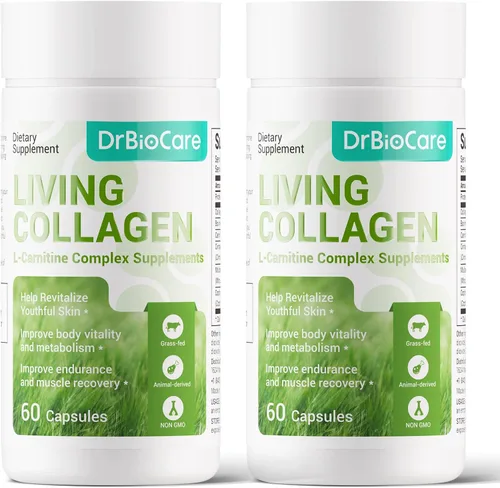 Miniatura 9 de DrBioCare Suplemento de Complejo de Colágeno Vivo L-Carnitina, Péptidos de Colágeno de Bóvinos Alimentados con Pasto, Colostro Bovino, Extracto