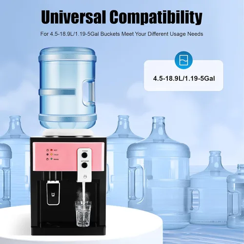 Miniatura 2 de Dispensador de agua para encimera, dispensador de agua fría y caliente, mini enfriador de escritorio, máquina eléctrica de mesa pequeña para hogar