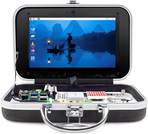 ELECROW para Raspberry Pi 5 Kit de 8GB, con Raspberry Pi 5 Computadora de Circuito Único de 8GB, Kit de Caja Crowpi Pi 5 con Pantalla de 9 Pulgadas,