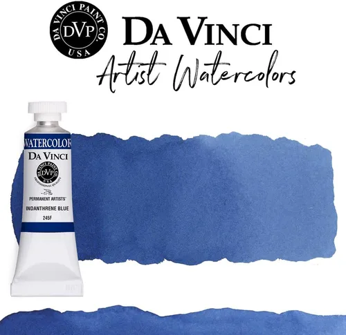 Miniatura 31 de DA VINCI PAINTS Pintura Acuarela Profesional para Artistas, Alizarin Crimson (Quinacridone), 37ml Índigo