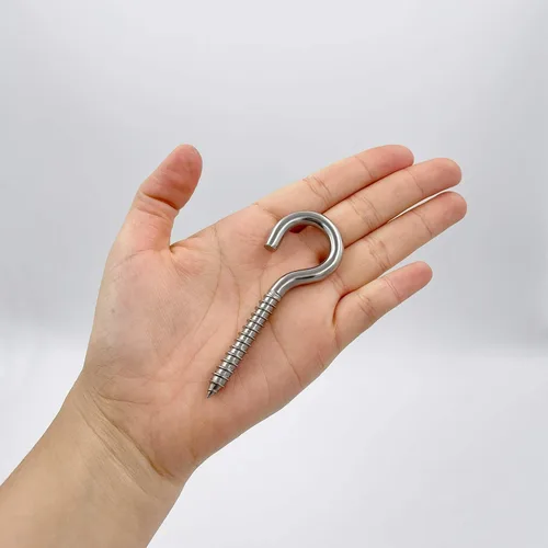 Miniatura 3 de Paquete de 6 ojos de tornillo de acero inoxidable 304 de 3.2 pulgadas, ganchos de rosca resistentes para soporte de hamaca, techo interior y exterior
