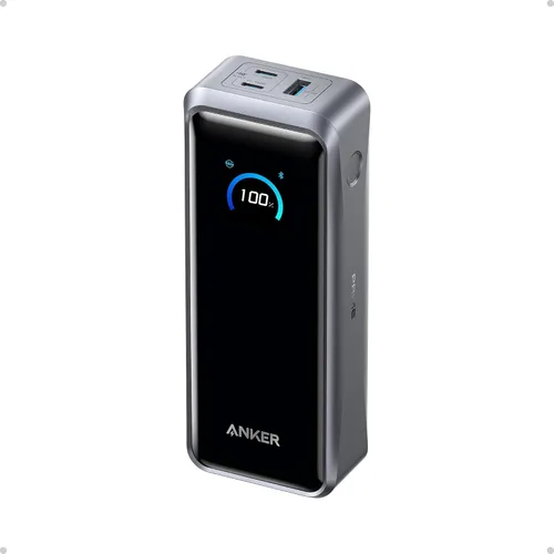 Anker Prime Power Bank, banco de energía portátil de 3 puertos de 26,250 mAh con salida máxima de 300 W, carga bidireccional, aprobado por la TSA,