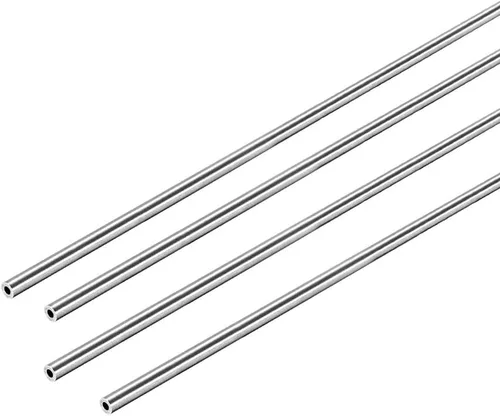 Miniatura 15 de uxcell Tubo redondo de acero inoxidable 304 0.079 in OD 0.012 in espesor de pared 9.843 in longitud tubo recto sin costura 4 piezas