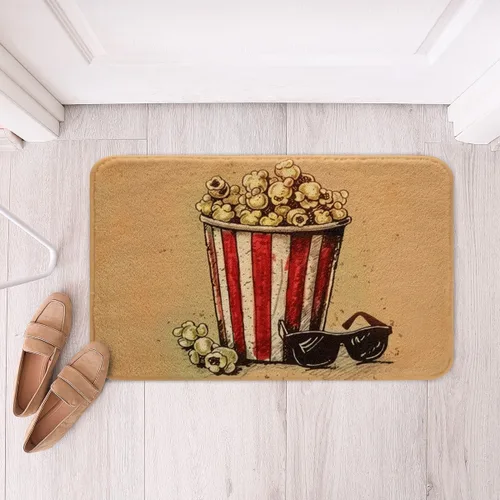 Miniatura 21 de Homewish Alfombra de baño con música de piano, notas musicales, para niños, niñas, niños, adolescentes, retro, graffiti, gris, dorado, lanudo
