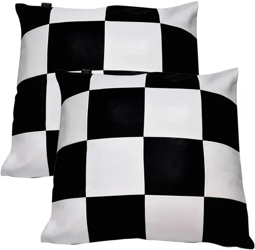 Miniatura 49 de LL LEATHER LOVERS Funda de almohada de piel de cordero - Funda de cojín para sofá, fundas decorativas para sala de estar y dormitorio, 20 x 20 Negro