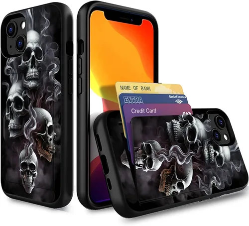 Miniatura 90 de Funda para iPhone Air, funda tipo cartera con ranura para tarjeta oculta, a prueba de golpes, TPU y PC, funda protectora de doble capa para iPhone