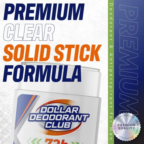 Miniatura 5 de Dollar Deoderant Club (paquete de 2) desodorante antitranspirante transparente de alta calidad. Barra transparente sólida, no es un gel, garantizado