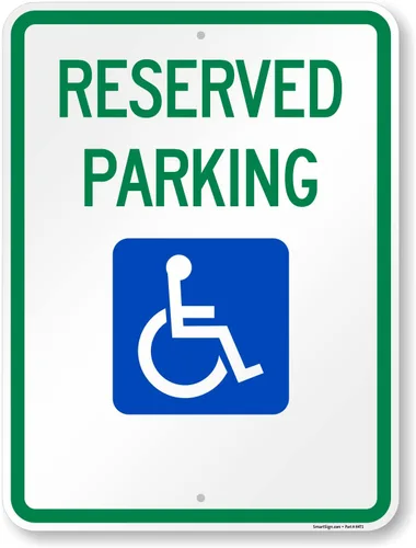 Miniatura 15 de SmartSign Letrero federal de estacionamiento para discapacitados "Reserved Parking" Aluminio reflectante de grado diamante 3M de 12 x 18 pulgadas