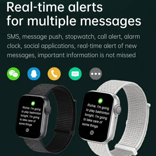 Miniatura 3 de Reloj inteligente para hombres y mujeres para teléfonos Android iOS compatible con iPhone, pantalla táctil completa rastreador de fitness con Negro